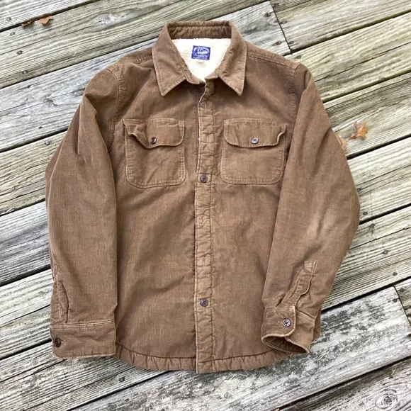 Excellent J.Crew Mens Corduroy Sherpa Lined Jacket Size M - Picture 3 of 12
